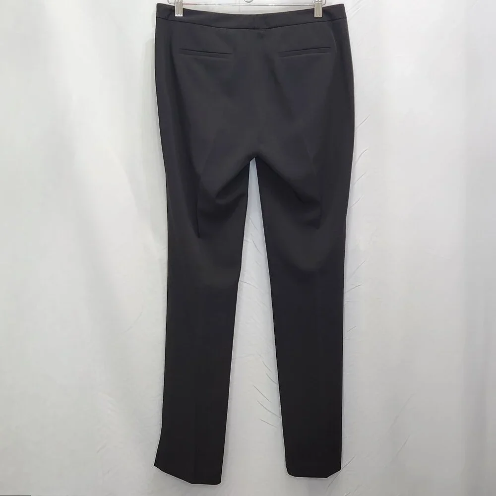 T Tahari Dress Pants Womens 8 Black Trousers Office Preppy Side Slits Office S08 - Picture 2 of 7